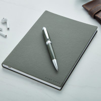 Hugo Boss Dark Green A5 Notebook Set With Ballpoint Pen