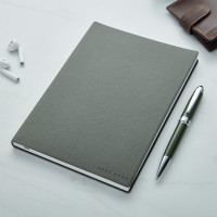 Hugo Boss Dark Green A5 Notebook Set With Ballpoint Pen