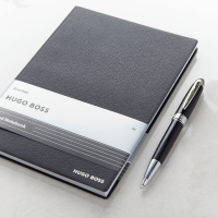 Essential Hugo Boss Black Notebook & Ballpoint Pen Set