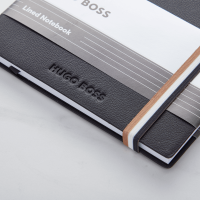 HUGO BOSS Iconic A5 Black Lined Notebook
