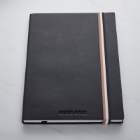HUGO BOSS Iconic A5 Black Lined Notebook