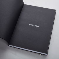 HUGO BOSS Iconic A5 Black Lined Notebook