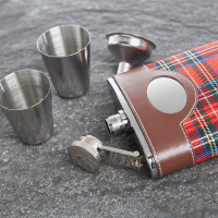 Personalised 8oz tartan Flask