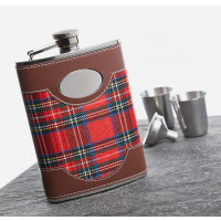 Personalised 8oz tartan Flask