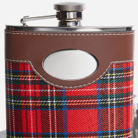 Personalised 8oz tartan Flask