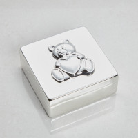 personalised Square Box with Bear