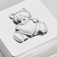 personalised Square Box with Bear