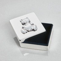 personalised Square Box with Bear