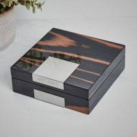 personalised Wood Cufflink Box