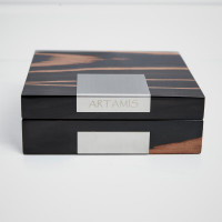 personalised Wood Cufflink Box