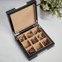 personalised Wood Cufflink Box