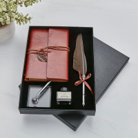 personalised Notebook & Quill Pen Set