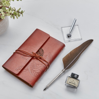 personalised Notebook & Quill Pen Set