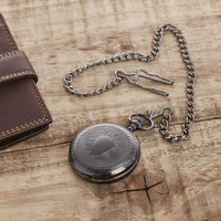 personalised Gun Metal Pocket Watch