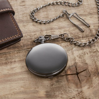 personalised Gun Metal Pocket Watch