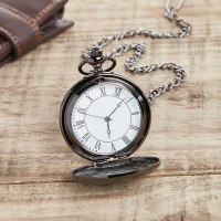 personalised Gun Metal Pocket Watch