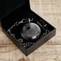 personalised Gun Metal Pocket Watch