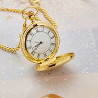 Personalised Gold Pocket Watch White Dial Boutique Gifts