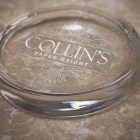 personalised Round Glass Paperweight 9cm