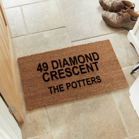 personalised address coir doormat