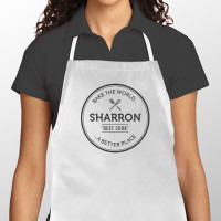 personalised Bake the World Apron