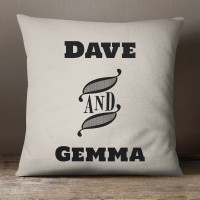 personalised His and Hers Cotton Cushion
