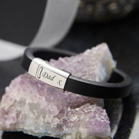 personalised Andres Mens Leather Bracelet
