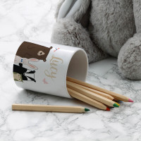 personalised animal pen pot