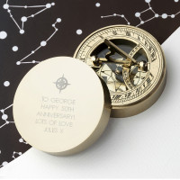 Anniversary Brass Nautical Compass 