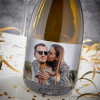 Any Year Anniversary Photo Upload Boutique Gifts Prosecco Double Glass With Bottle Gift Set 