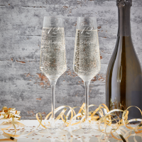 Any Year Anniversary Photo Upload Boutique Gifts Prosecco Double Glass With Bottle Gift Set 