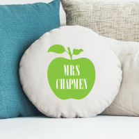 teacher apple round cushion