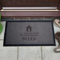 personalised dog approved doormat