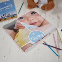 Baby Boy Info Blanket