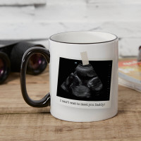 personalised Baby Scan Two Tone Mug Black