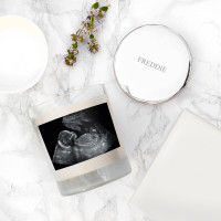 personalised Baby Scan Photo Candle