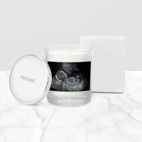 personalised Baby Scan Photo Candle