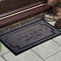 personalised Barbershop Doormat