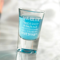 personalised Be My Bridesmaid Conical Shot Glass