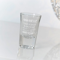 personalised Be My Bridesmaid Conical Shot Glass