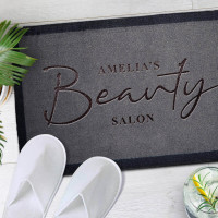 personalised salon welcome mat