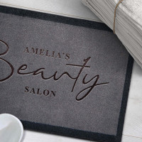 personalised salon welcome mat
