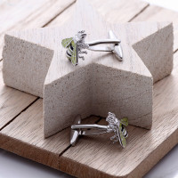 personalised bee cufflinks