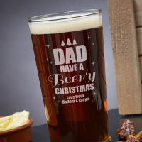 Christmas Beer Glass