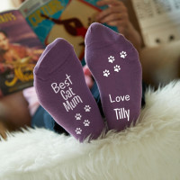 personalised best cat mum socks