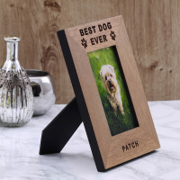 personalised best dog photo frame