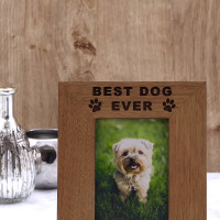 personalised best dog photo frame