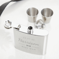 Best Man 6oz Plain Hip Flask