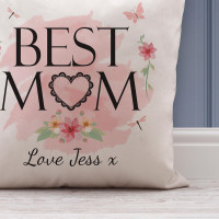 personalised Best Mum Cotton Cushion