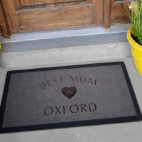 personalised Best Mum In Grey Doormat